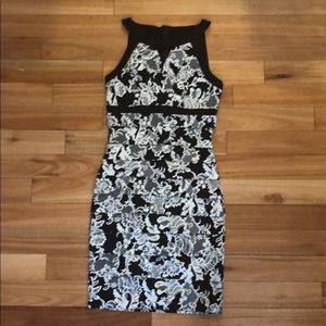 WHBM dress size 4 black & white